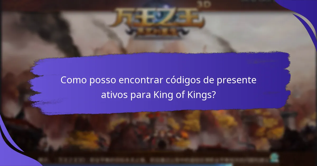 Como resgatar códigos de presente em King of Kings?