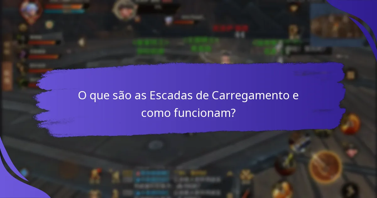 Como podem os utilizadores progredir através das etapas da Escada de Carregamento?