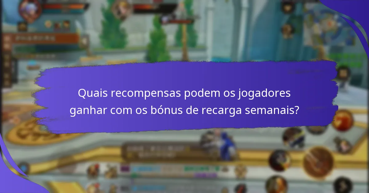 Quais são os passos para participar nos bónus de recarga semanais?