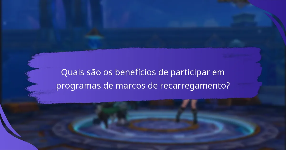 Como podem os utilizadores inscrever-se num programa de marcos de recarregamento?